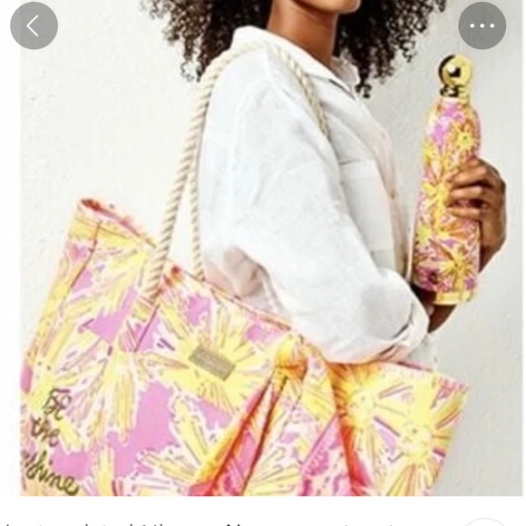 NWOT Lilly Pulitzer Be the Sunshine Extra Large Beach Bag - Picture 8 of 14